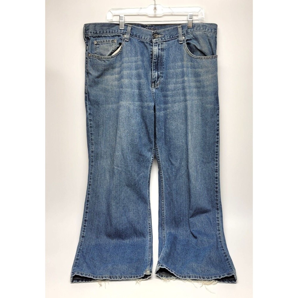 Old Navy Men's Loose Straight Fit Jeans 38x30 100% Cotton Light Wash
